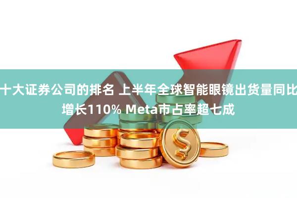 十大证券公司的排名 上半年全球智能眼镜出货量同比增长110% Meta市占率超七成